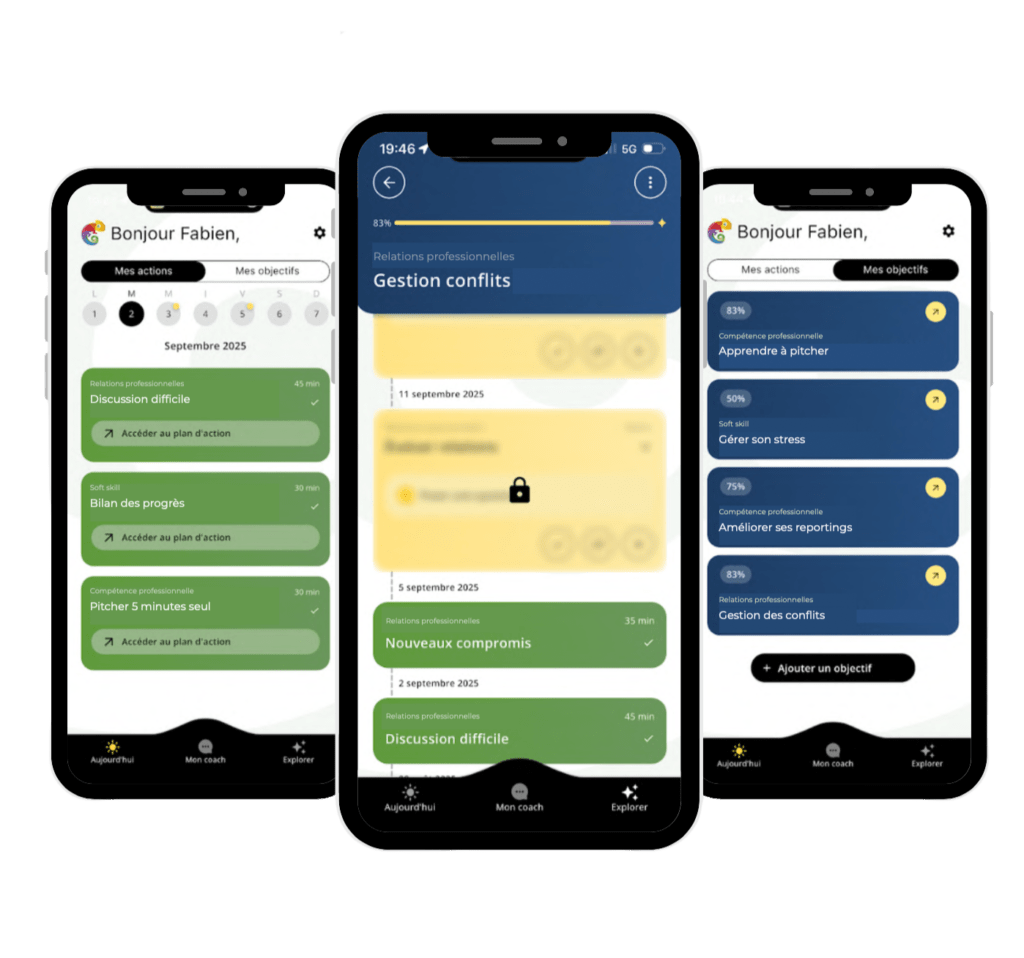 screenshot de l'application top mentor pro